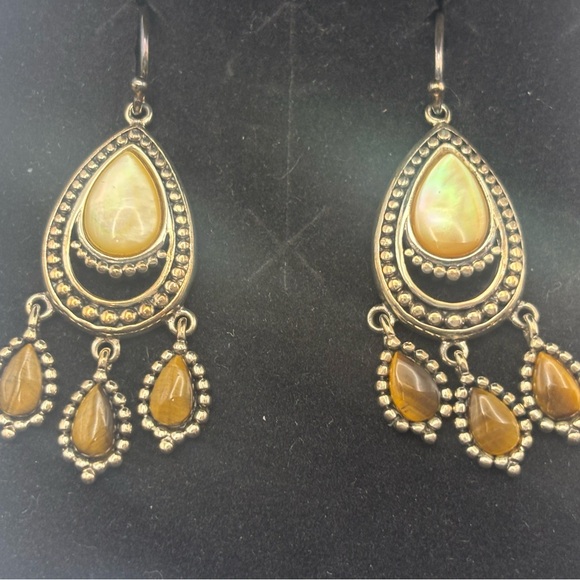 QVC Sterling Silver Tiger’s Eye Earrings – NIB - Picture 5 of 7